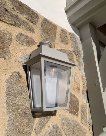 le guillant électricité éclairage extérieur applique murale grise type lanterne